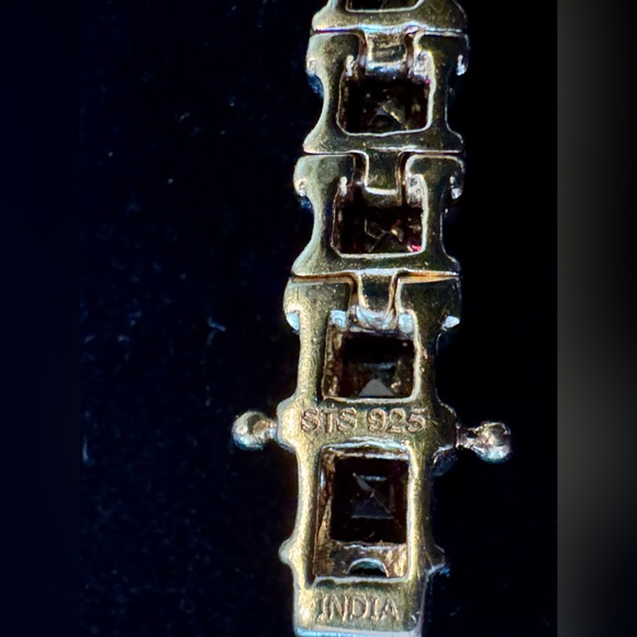 STS Multi-Gemstone Gold Over Silver Bracelet   - 8”